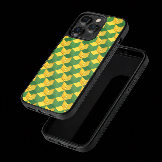 Giyu-Inspired Geometric Anime Phone Case