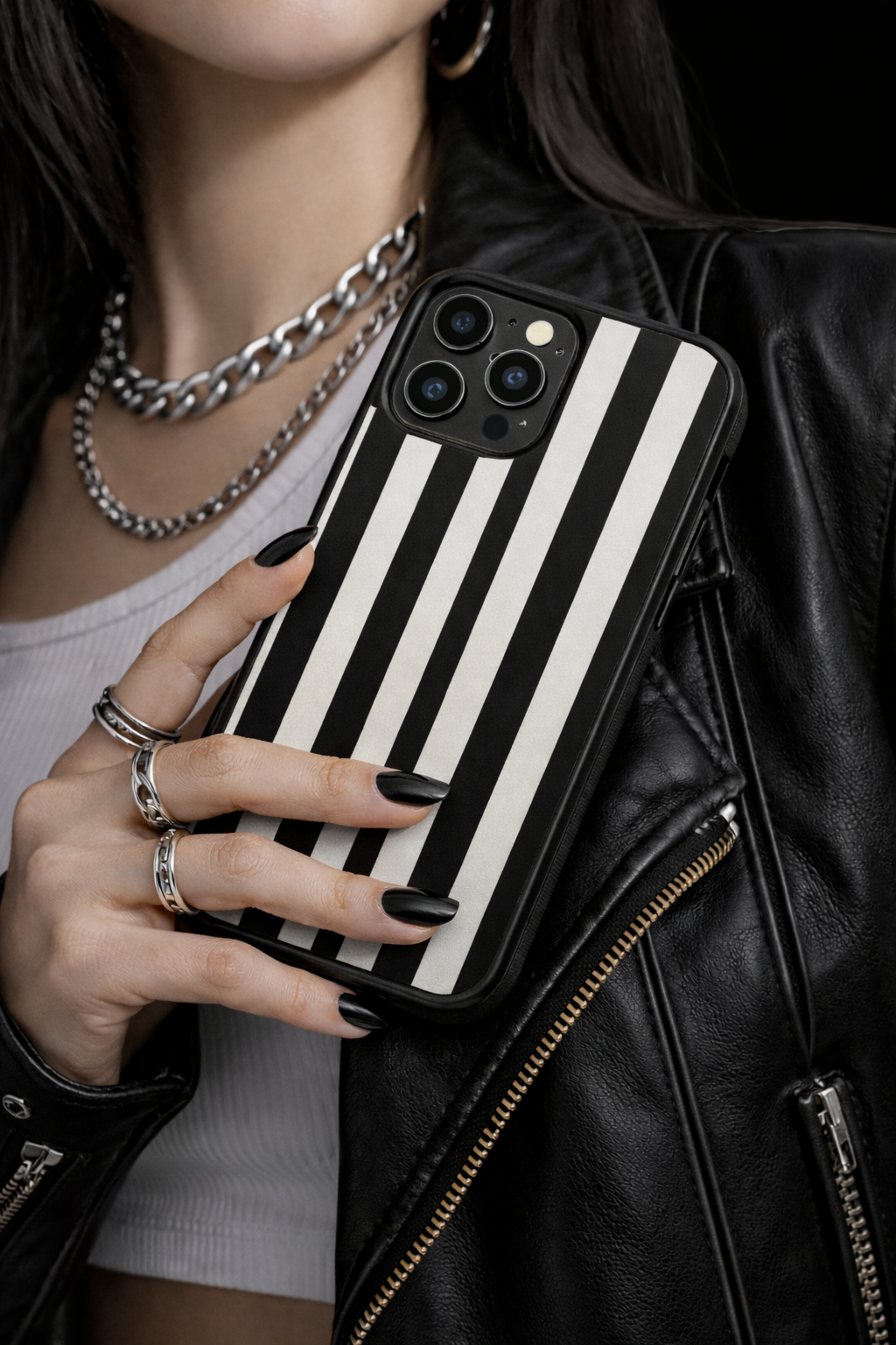 ആനിമേഷൻ സ്ട്രൈപ്പ് സൗന്ദര്യാത്മക ഫോൺ കവർ