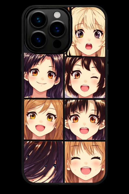 Funda de teléfono con personajes de anime
