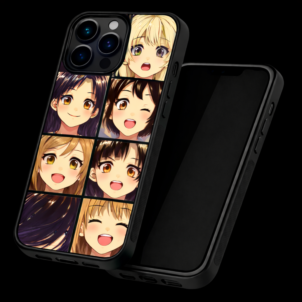 Funda de teléfono con personajes de anime