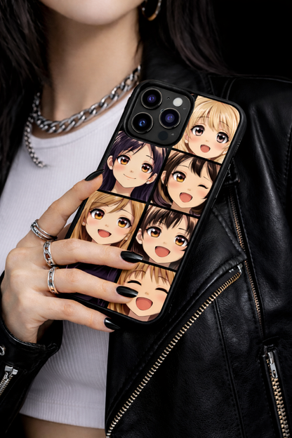 Funda de teléfono con personajes de anime