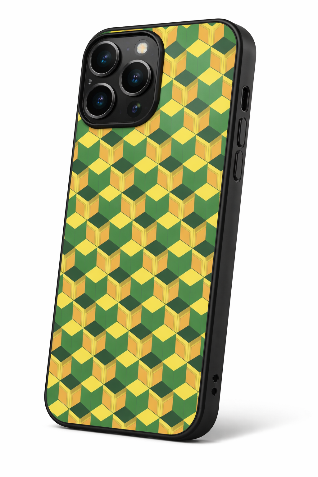 Giyu-Inspired Geometric Anime Phone Case