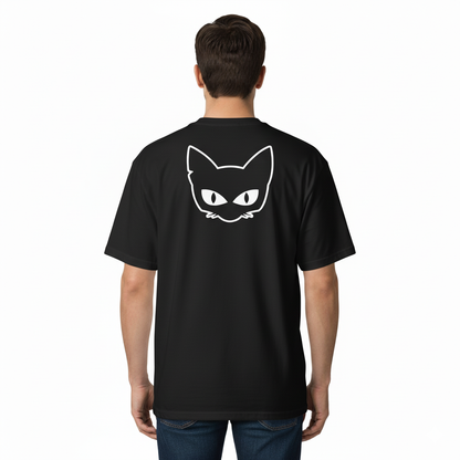 ഓവർസൈസ്ഡ് സ്ട്രേ ക്യാറ്റ് ഗ്രാഫിക് ടി-ഷർട്ട് (ഫ്രണ്ട് &amp; ബാക്ക് പ്രിന്റ്)
