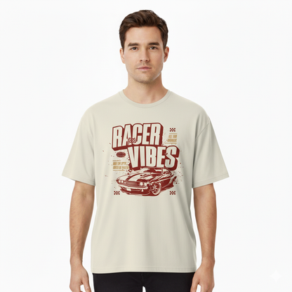 Racer Vibes Oversized Graphic T-Shirt